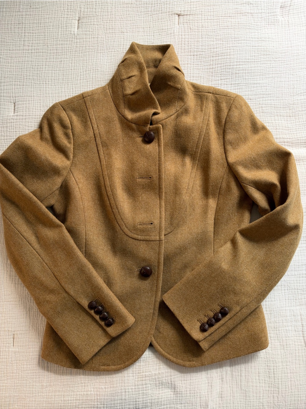 J CREW Classic Wool Jacket in Camel Size 2 or Small